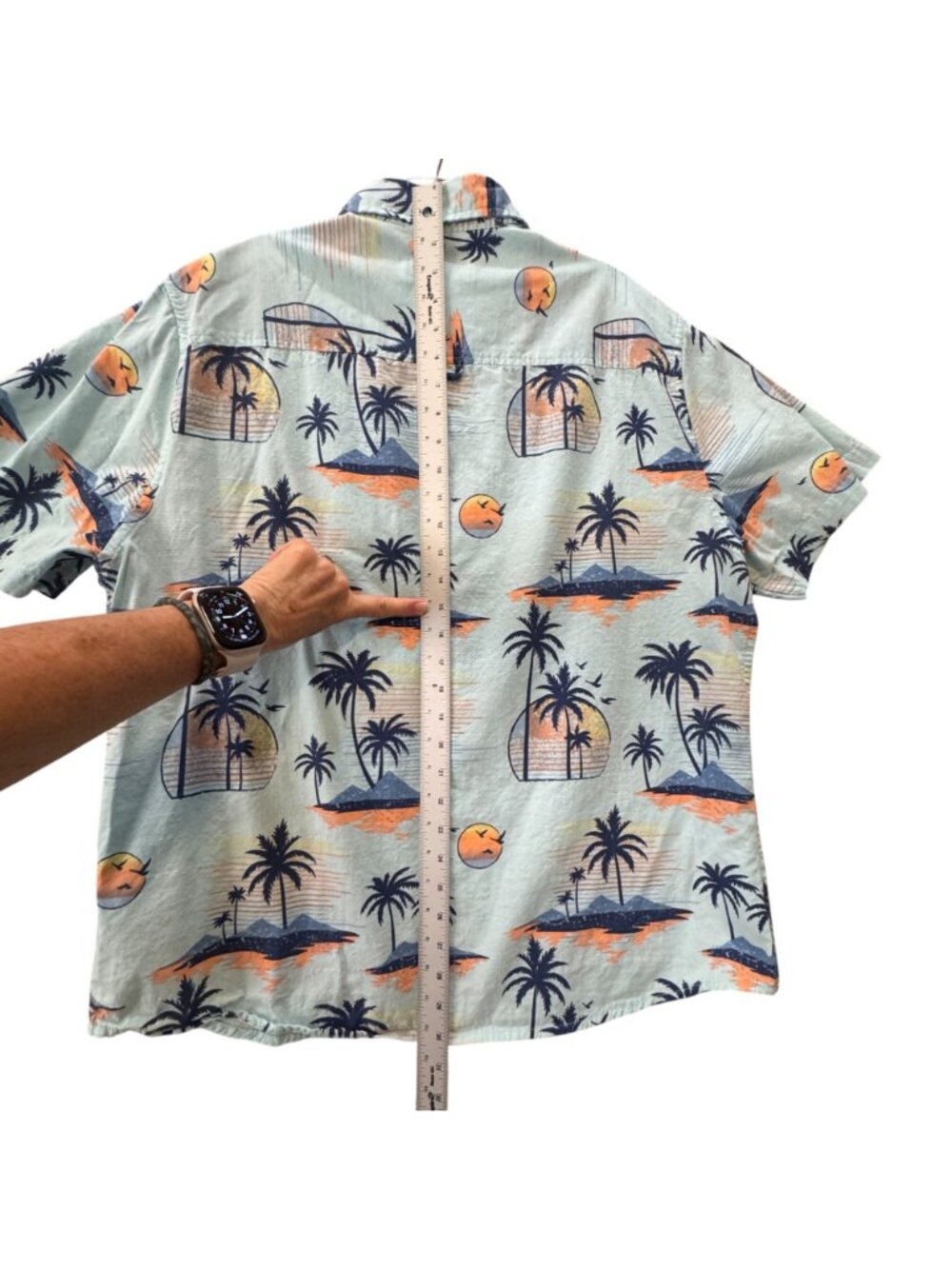 Ocean Pacific Men's XL Shirt Hawaiian Short-Sleeve Button Front Beach Surfer - Picture 8 of 8